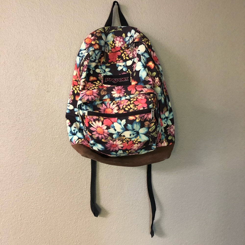 Jansport flower/floral backpack